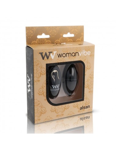 WOMANVIBE ALSAN EGG FERNBEDIENUNG SCHWARZ SILIKON SCHWARZ