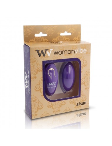 WOMANVIBE ALSAN EGG REMOTE CONTROL SCHWARZES SILIKON LILA