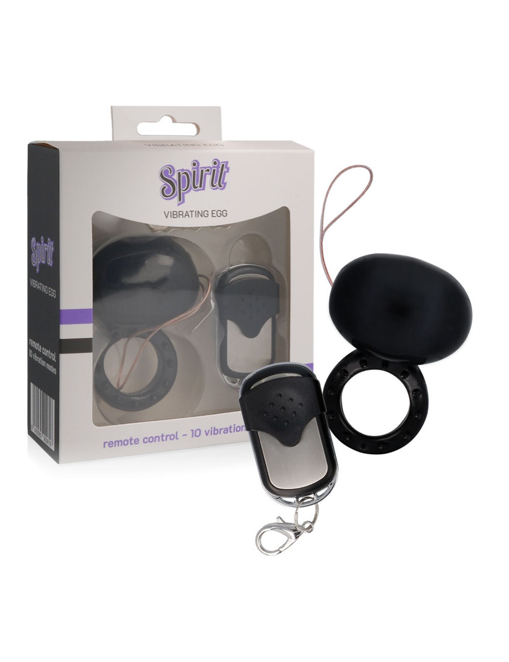 SPIRIT VIBRATING FERNBEDIENUNG SCHWANZRING SCHWARZ