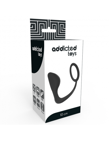 ADDICTED TOYS ANAL PLUG MIT SCHWARZEM PENISRING