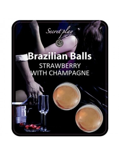 SET 2 BRASILIANISCHE BÄLLE ERDBEEREN MIT CAVA