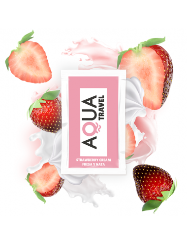 AQUA TRAVEL STRAWBERRY CREME FLAVOUR WASSERBASIS SCHMIERMITTEL - 6 ML