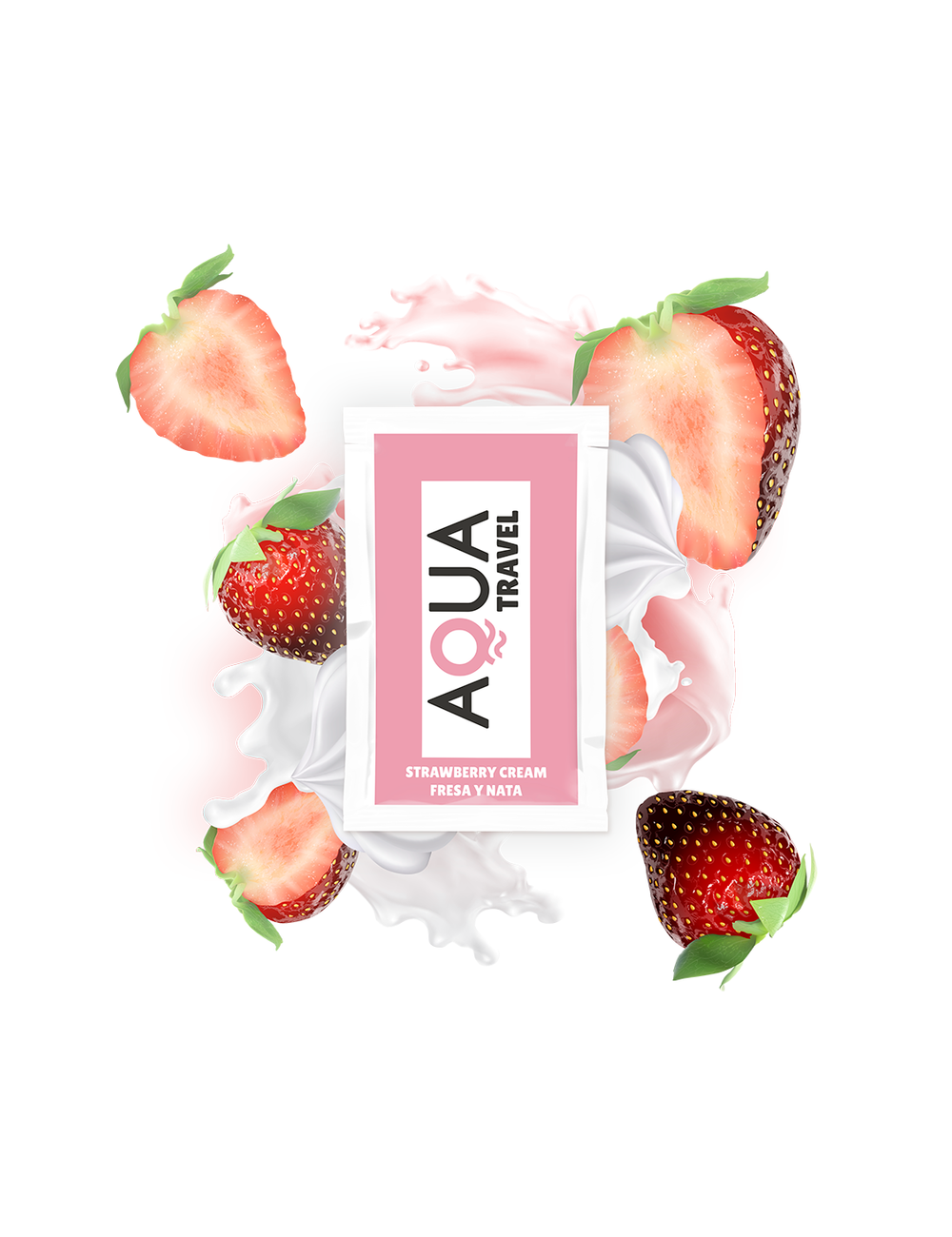 AQUA TRAVEL STRAWBERRY CREME FLAVOUR WASSERBASIS SCHMIERMITTEL - 6 ML AQUA TRAVEL STRAWBERRY CREME FLAVOUR WASSERBASIS SCHMIERMITTEL - 6 ML