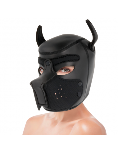 DARKNESS NEOPRENE DOG HOOD WITH REMOVABLE MUZZLE M