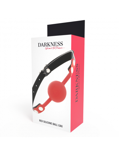 DARKNESS BALL SILICONE GAG ROT