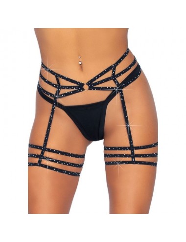 BEIN AVENUE RHINESTONE GARTER BÄNDERT EINE GRÖSSE