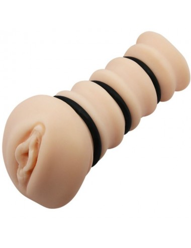 CRAZY BULL - MASTURBATING SLEEVE MIT RINGEN - VAGINA MODELL 2