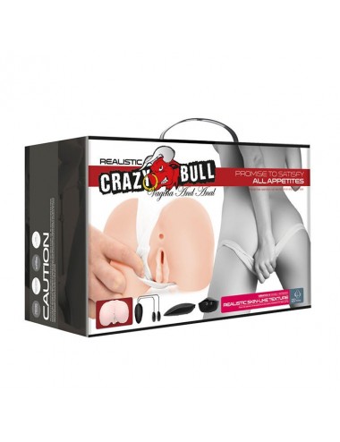 CRAZY BULL - REALISTISCHE VAGINA UND ANUS MIT VIBRATIONSPOSITION 8