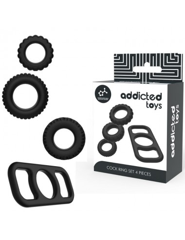 ADDICTED TOYS - COCK RING SET 4 STÜCK