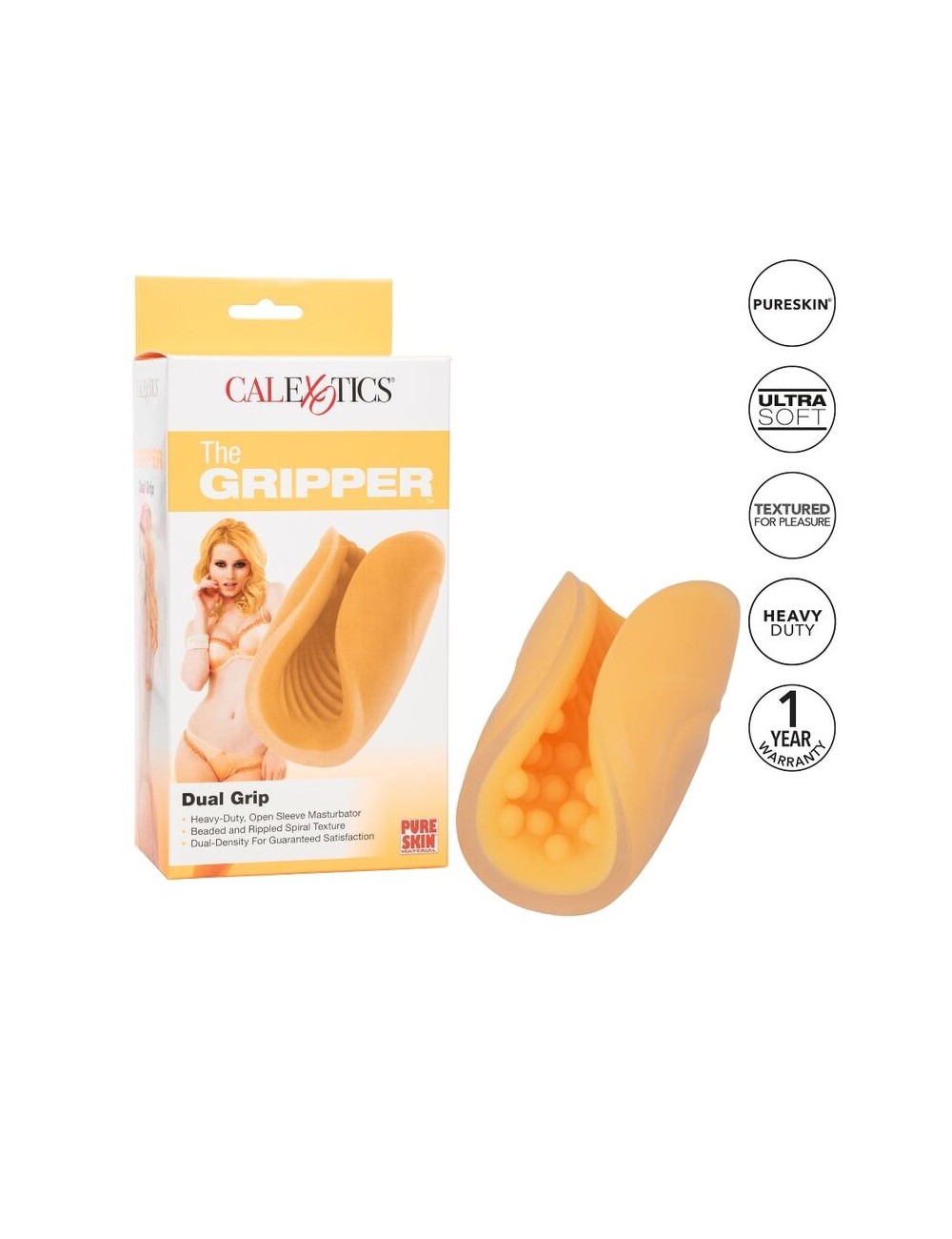 CALEX PERLENGRIFF MASTURBATOR - ORANGE CALEX PERLENGRIFF MASTURBATOR - ORANGE