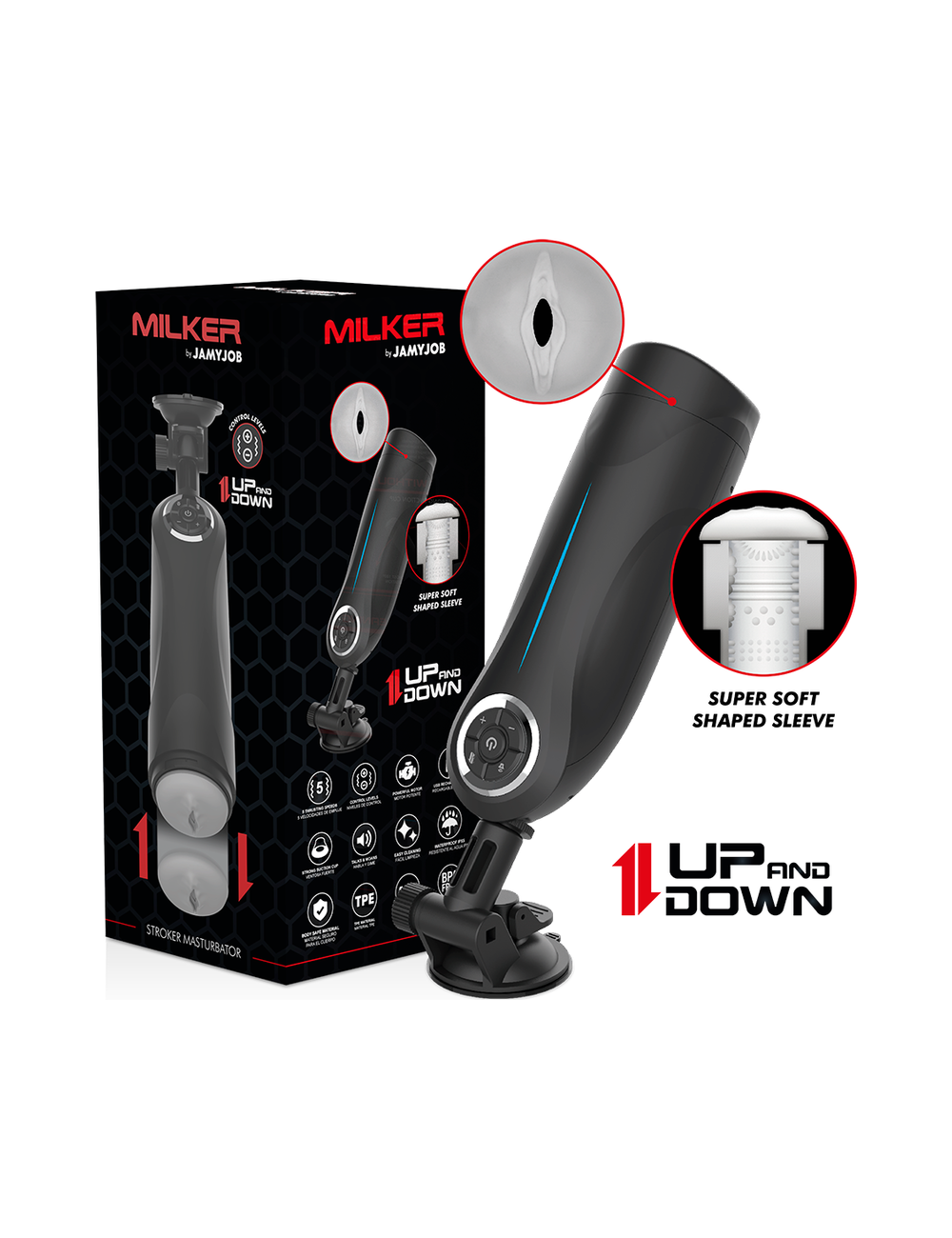 JAMYJOB MILKER STROKER AUF UND AB FUNKTION JAMYJOB MILKER STROKER AUF UND AB FUNKTION