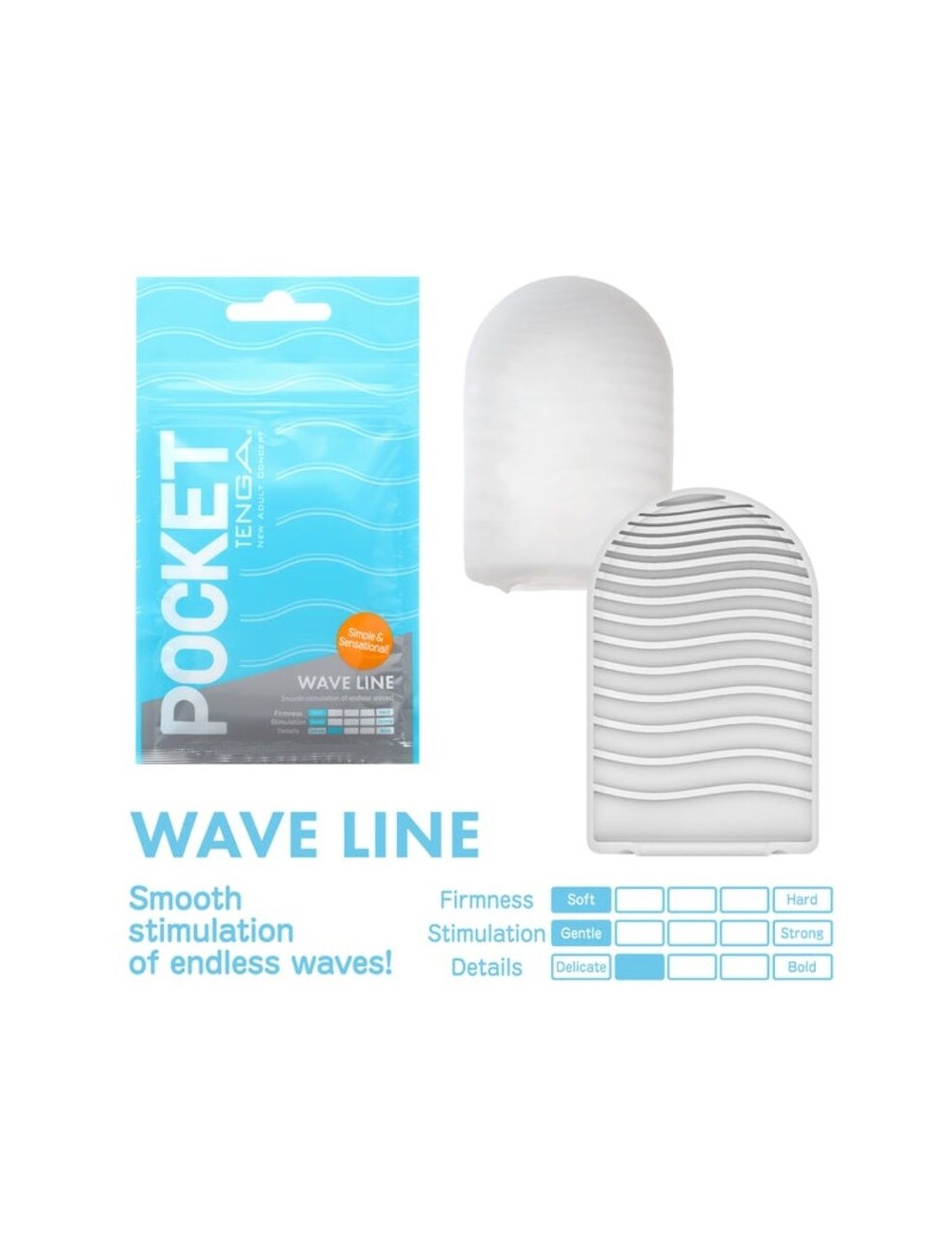TENGA WAVE LINE MASTURBADOR POCKET TENGA WAVE LINE MASTURBADOR POCKET