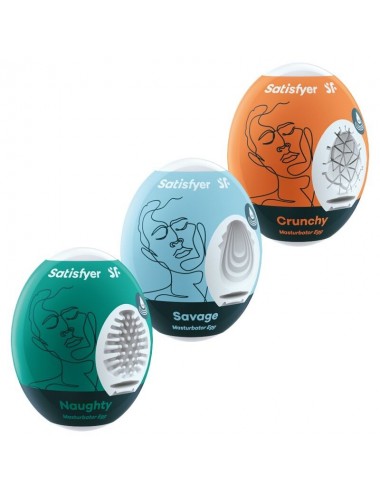 SATISFYER 3 MASTURBATOR-EIER - FRECH