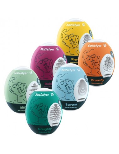 SATISFYER MASTURBATOR EIER - 6 EINHEITEN SET