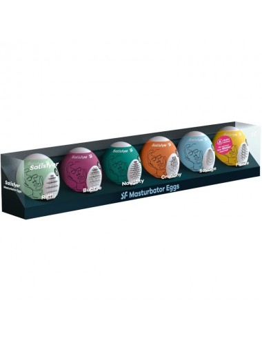 SATISFYER MASTURBATOR EIER - 6 EINHEITEN SET