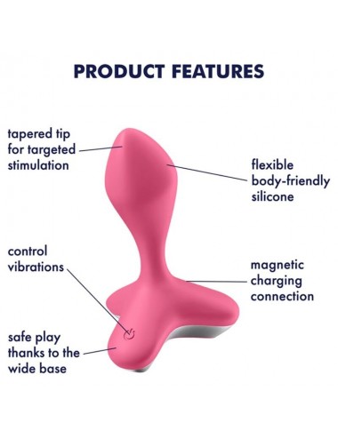 SATISFYER - GAME CHANGER PLUG VIBRATOR ROSA