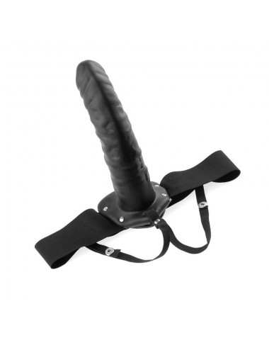 FETISH FANTASY 19 CM HOLLOW STRAP-ON SCHWARZ