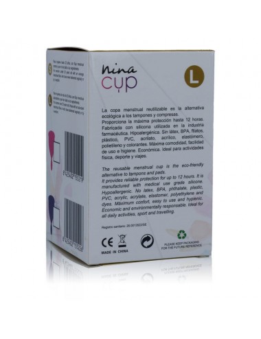 NINA KIKÍ - MENSTRUAL CUP ROSA - GRÖSSE L