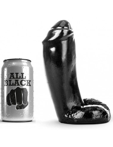 ALL BLACK DONG REALISTIC 18CM