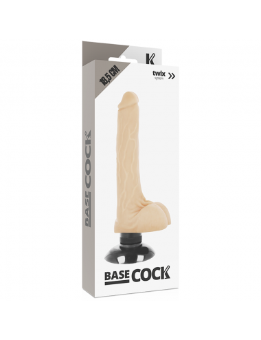 BASECOCK REALISTIC VIBRATOR 2-1 FLESH 18.5CM