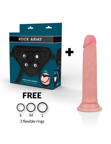 ROCKARMY HARNESS + LIQUID SILICONE DILDO PREMIUM AVENGER 19CM