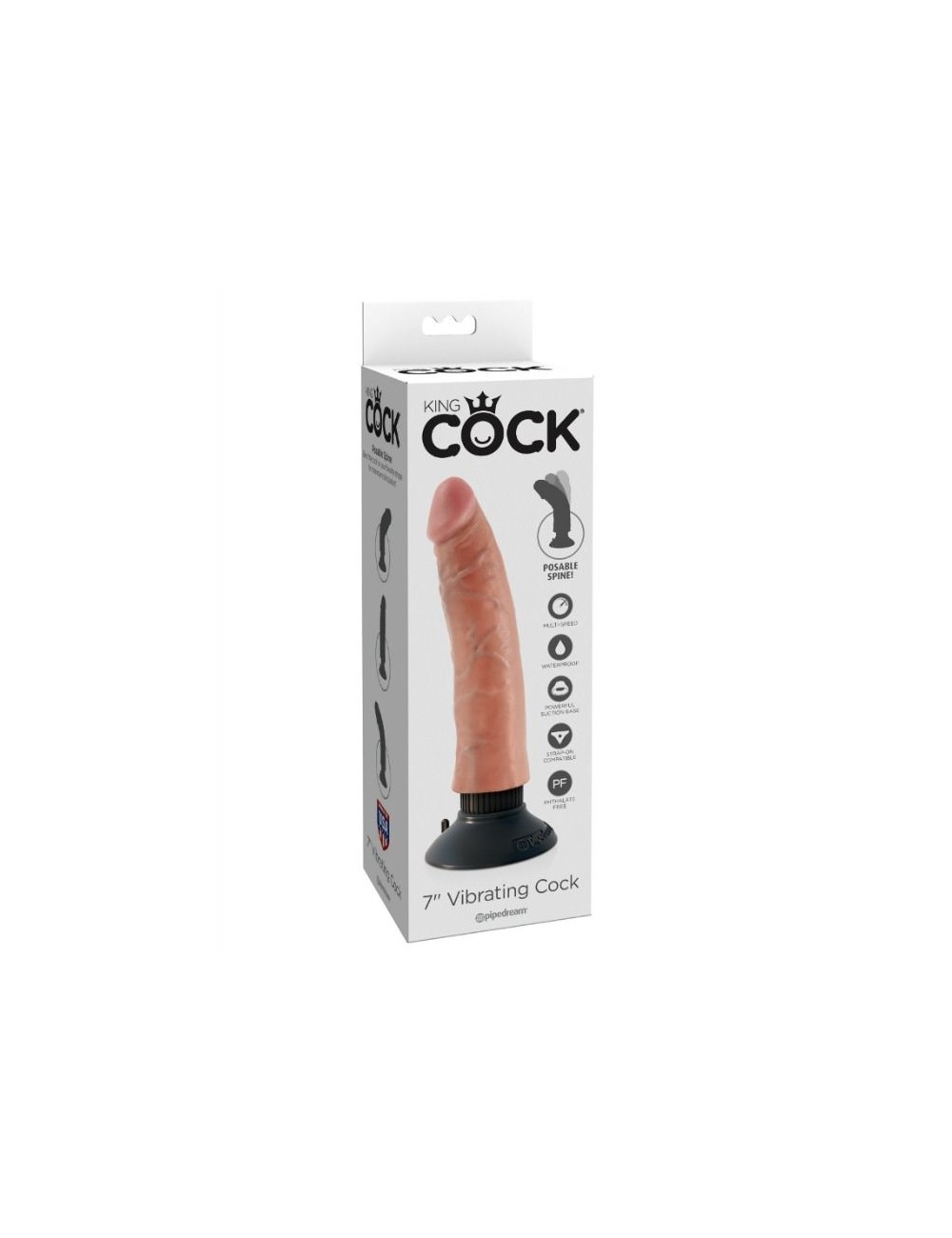 KING COCK 17.78 CM VIBRIERENDES COCKFLEISCH KING COCK 17.78 CM VIBRIERENDES COCKFLEISCH