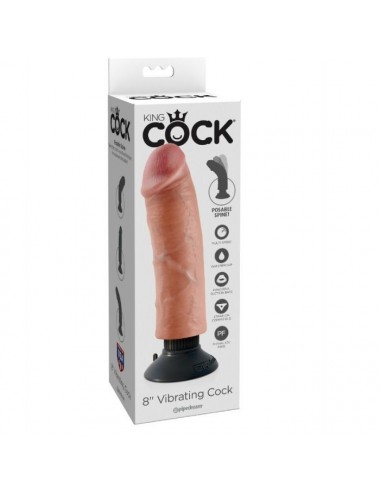 KING COCK 20.32 CM VIBRIERENDES COCKFLEISCH