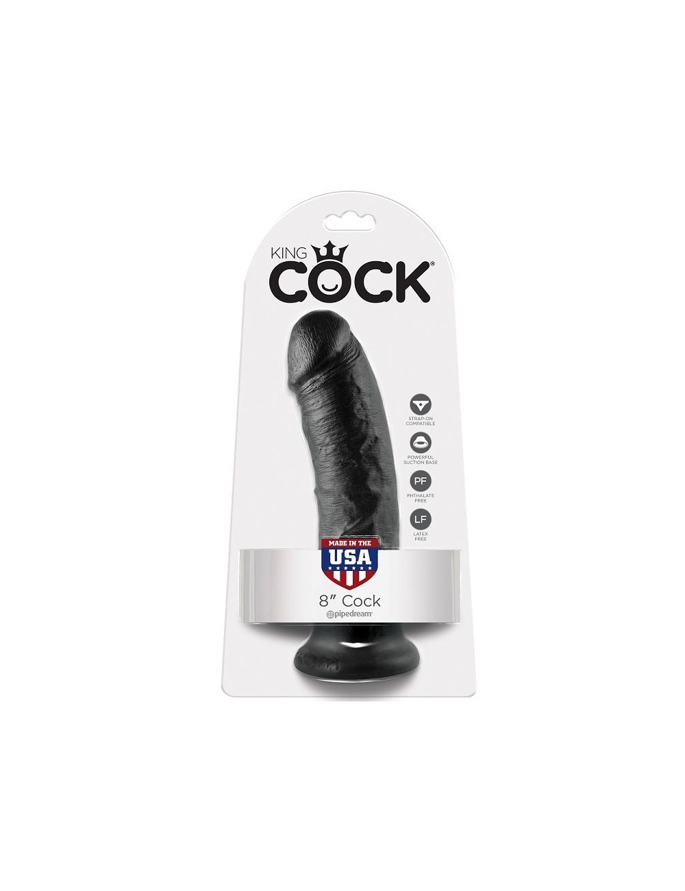 KING COCK 8" PENE NEGRO 20.3 CM KING COCK 8" PENE NEGRO 20.3 CM