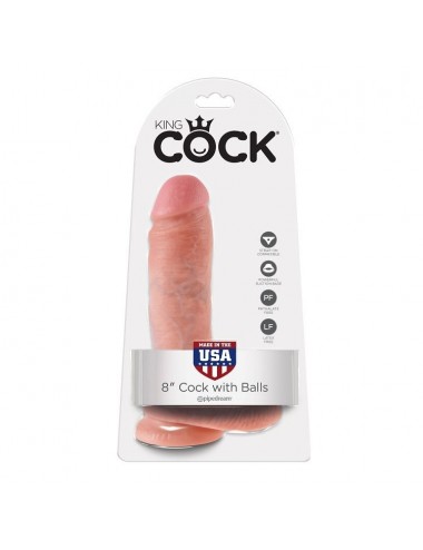 KING COCK 8 "COCK FLESH MIT BÄLLEN 20