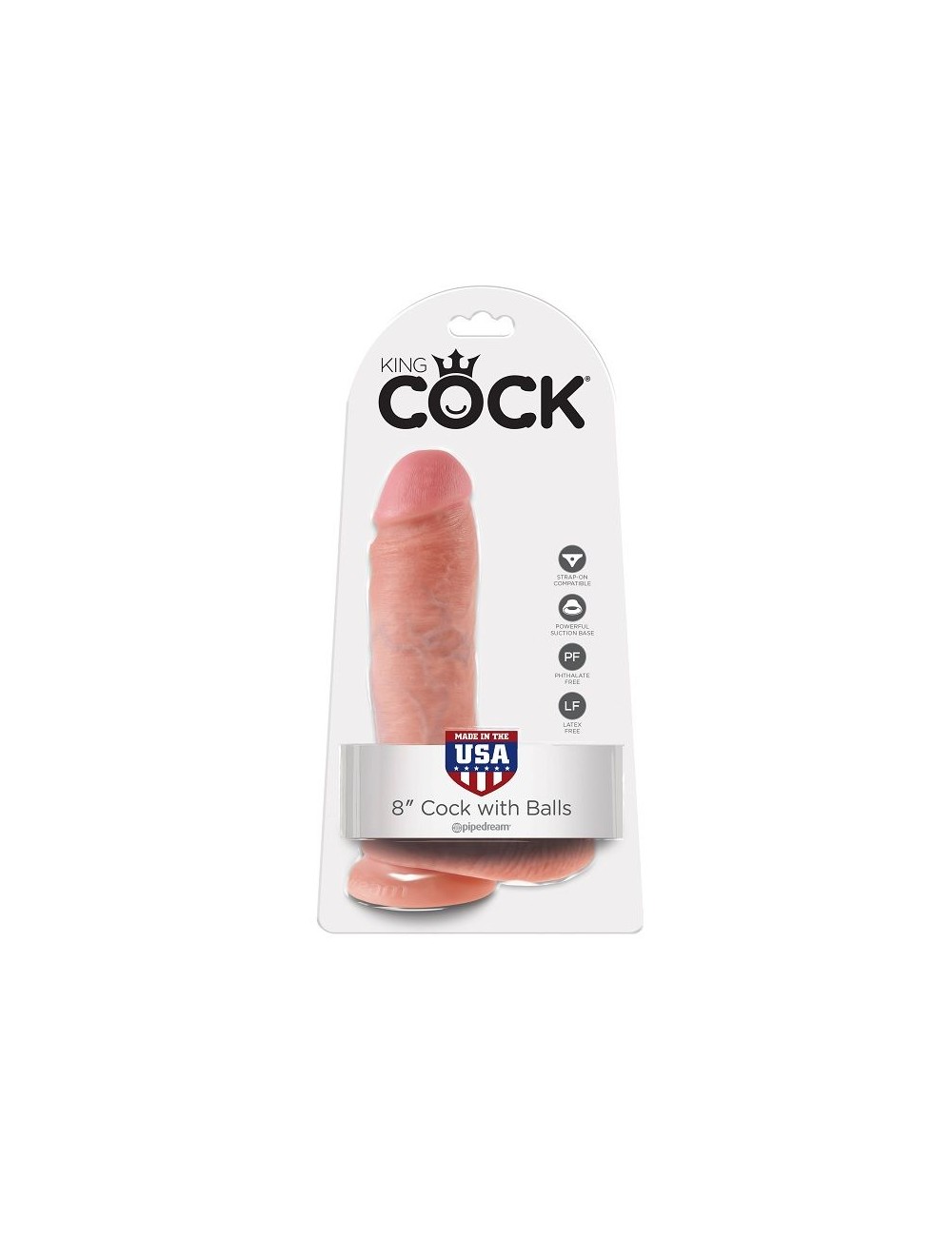 KING COCK 8 "COCK FLESH MIT BÄLLEN 20