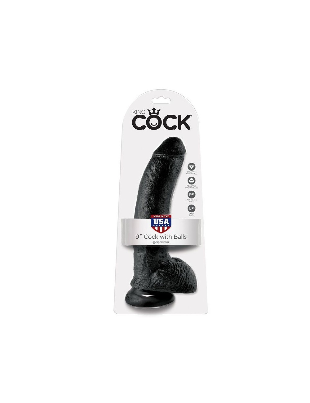 KING COCK 9" PENE REALISTICO NEGRO 22.9CM KING COCK 9" PENE REALISTICO NEGRO 22.9CM