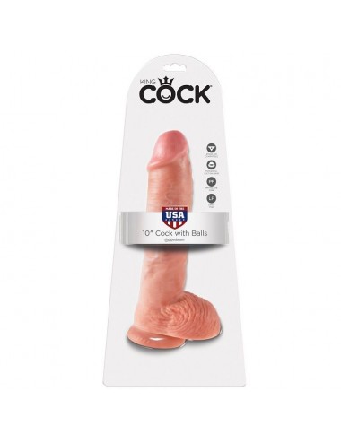 KING COCK 10 "COCK FLESH MIT BÄLLEN 25