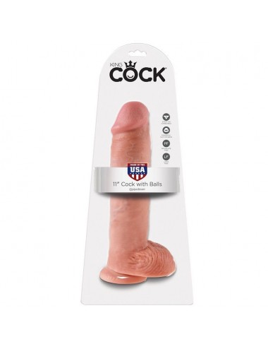 KING COCK 11 "COCK FLESH MIT BÄLLEN 28 CM