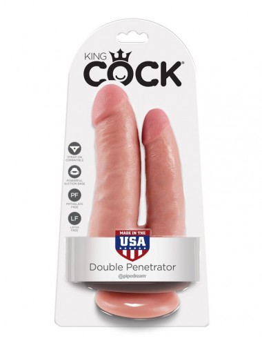 KING COCK DOUBLE PENETRATOR FLESH