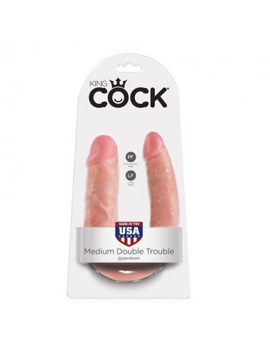 KING COCK U-förmiges MEDIUM DOUBLE TROUBLE FLESH