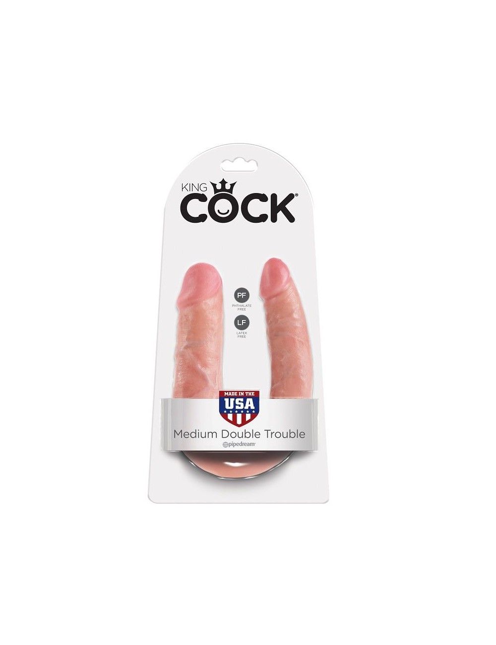 KING COCK U-förmiges MEDIUM DOUBLE TROUBLE FLESH