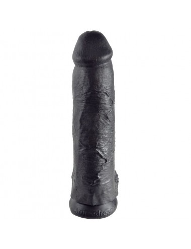 KING COCK - 12 DILDO SCHWARZ MIT EIER 30.48 CM
