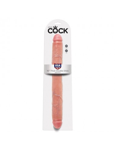 KING COCK THICK DOUBLE DILDO FLESH 40