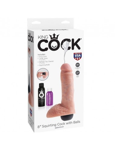 KING COCK PENE REALISTICO EYACULADOR NATURAL 20.32CM