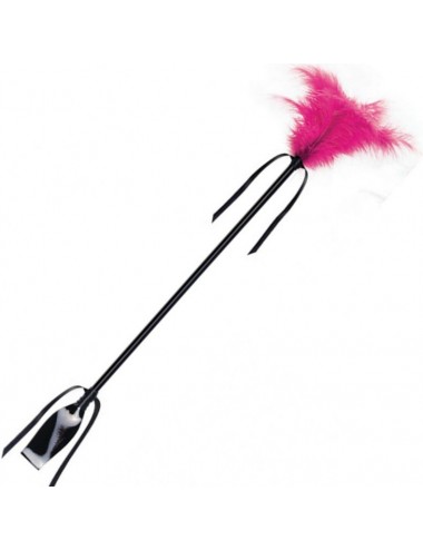 SECRETPLAY FUSTA&PLUMA NEGRO Y FUCSIA