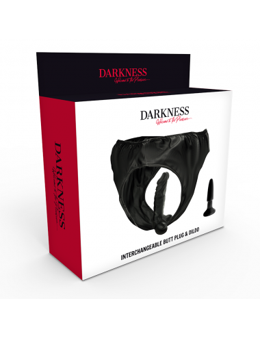 DARKNESS INTERCHANGEABLE BUTT PLUG UND DILDO