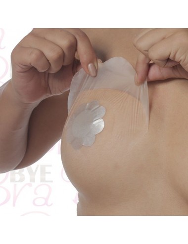 BYE-BRA - BRUSTVERBESSERUNG + SEIDEN NIPPEL ABDECKUNG CUP F/H