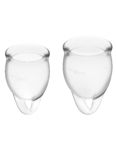 ZUFRIEDENER FÜHLT SICH VERTRAUEN MENSTRUAL CUP CLEAR 15 + 20ML