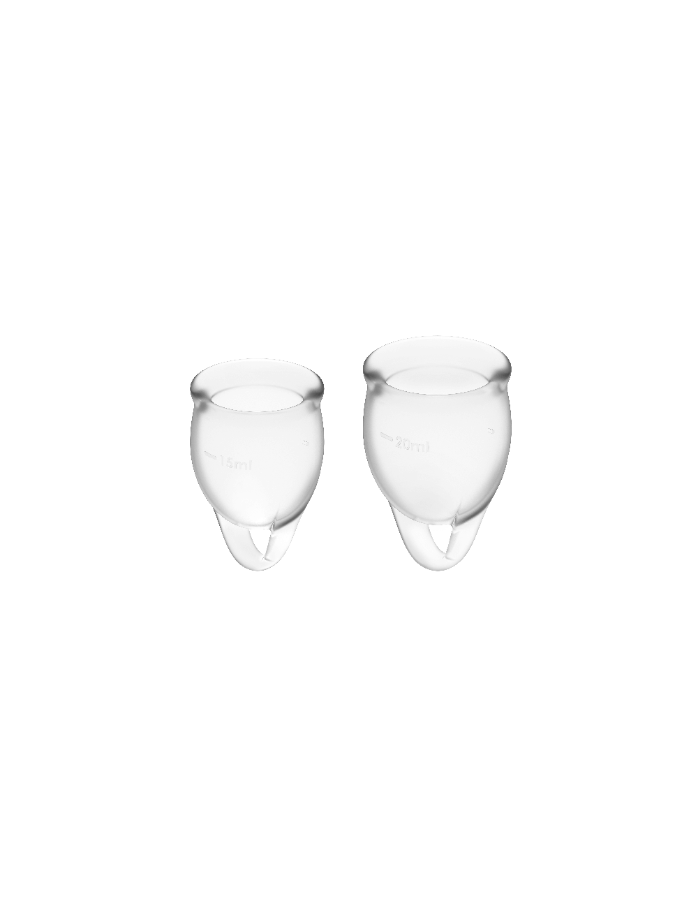 ZUFRIEDENER FÜHLT SICH VERTRAUEN MENSTRUAL CUP CLEAR 15 + 20ML