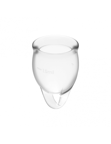 ZUFRIEDENER FÜHLT SICH VERTRAUEN MENSTRUAL CUP CLEAR 15 + 20ML