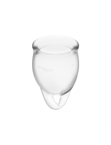 ZUFRIEDENER FÜHLT SICH VERTRAUEN MENSTRUAL CUP CLEAR 15 + 20ML