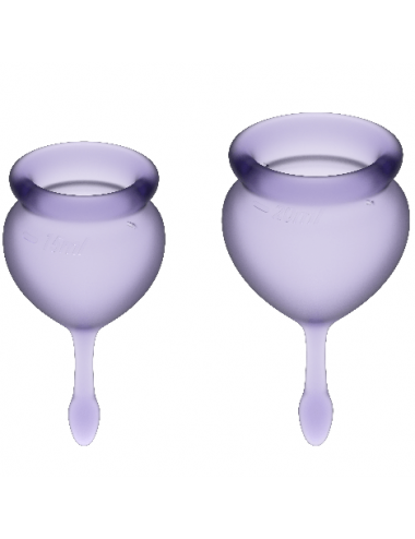 ZUFRIEDEN FÜHLEN SICH GUT MENSTRUAL CUP PURPLE 15 + 20ML