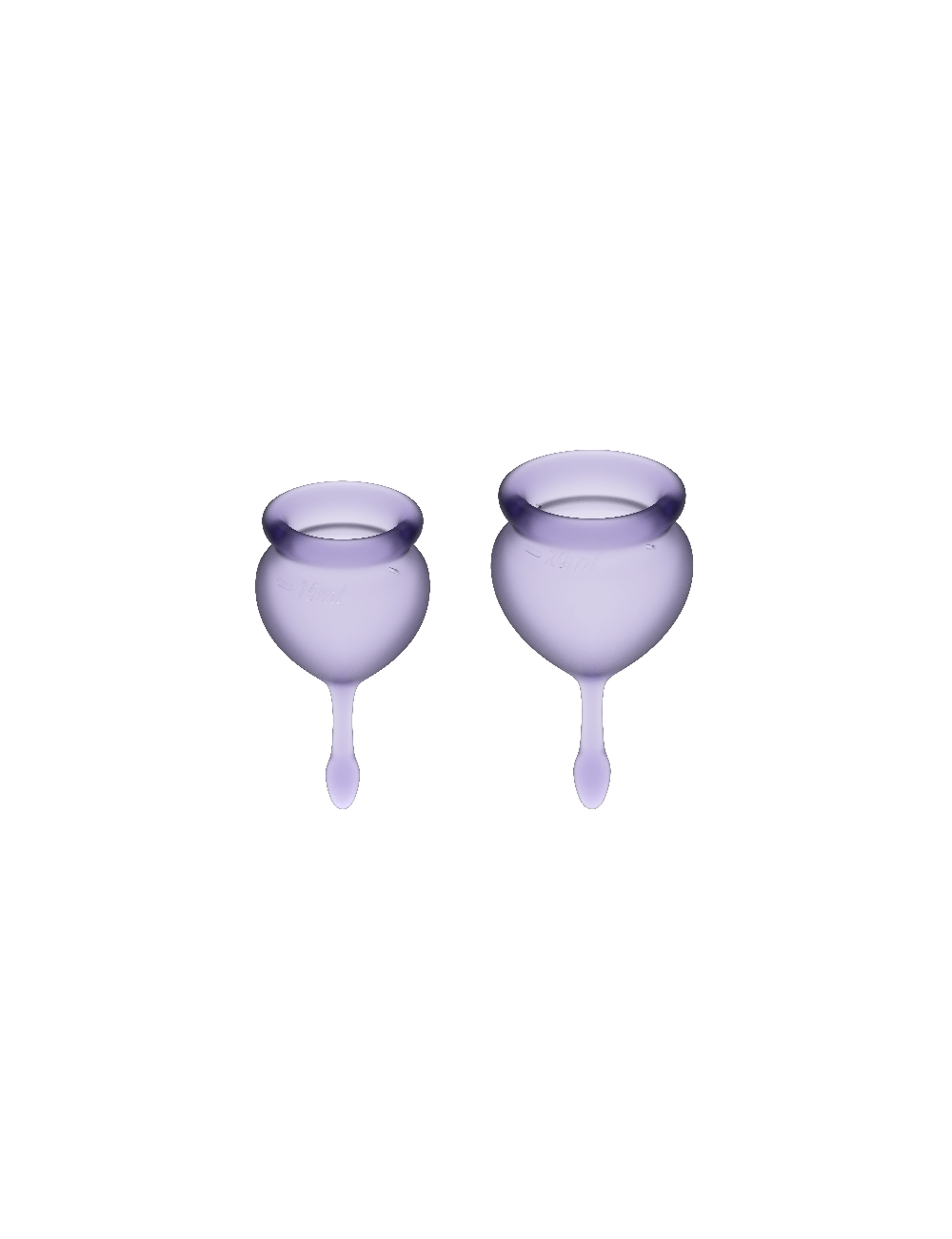 ZUFRIEDEN FÜHLEN SICH GUT MENSTRUAL CUP PURPLE 15 + 20ML