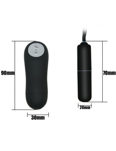 BAILE - Stringtanga mit Vibrationskugel und Fernbedienung, Schwarz