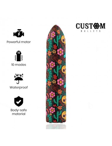 CUSTOM BULLETS FLORAL RECHARGEABLE BULLET 10 INTENSITIES